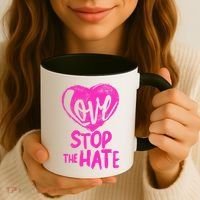 Love Stop The Hate Coffee Mug thumb 3