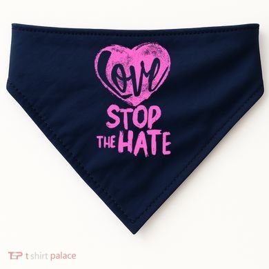 Love Stop The Hate USA-Made Doggie Bandana