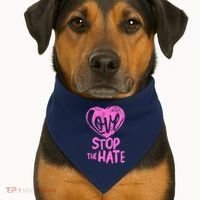 Love Stop The Hate USA-Made Doggie Bandana thumb 1