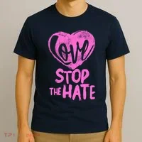 Love Stop The Hate T-Shirt thumb 3