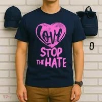 Love Stop The Hate T-Shirt thumb 6