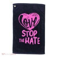 Love Stop The Hate Golf Towel thumb 0