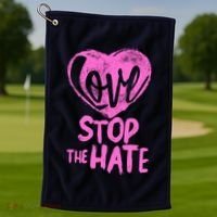 Love Stop The Hate Golf Towel thumb 1