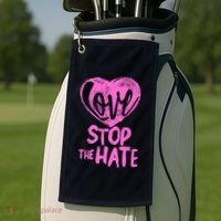 Love Stop The Hate Golf Towel thumb 2