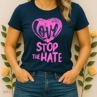 Love Stop The Hate Women's T-Shirt thumb 2