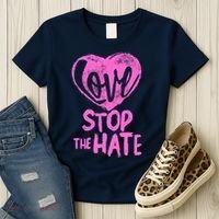 Love Stop The Hate Women's T-Shirt thumb 3