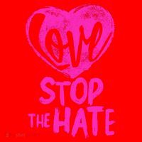 Love Stop The Hate Santa Hat thumb 1