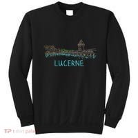 Lucerne Switzerland Unique Hand Drawn Art Gift Sweatshirt thumb 0