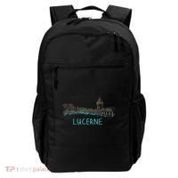 Lucerne Switzerland Unique Hand Drawn Art Gift Backpack thumb 0