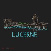 Lucerne Switzerland Unique Hand Drawn Art Gift Beanie thumb 2
