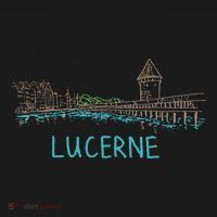 Lucerne Switzerland Unique Hand Drawn Art Gift Women's Hoodie thumb 2