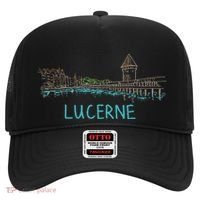 Lucerne Switzerland Unique Hand Drawn Art Gift Hat thumb 0