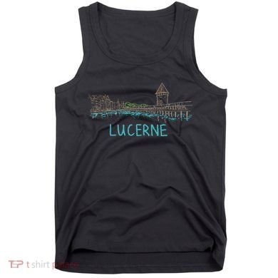 Lucerne Switzerland Unique Hand Drawn Art Gift Tank Top