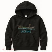 Lucerne Switzerland Unique Hand Drawn Art Gift Kids Hoodie thumb 0