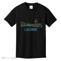 Lucerne Switzerland Unique Hand Drawn Art Gift Kids T-Shirt thumb 0