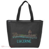 Lucerne Switzerland Unique Hand Drawn Art Gift Tote Bag thumb 0