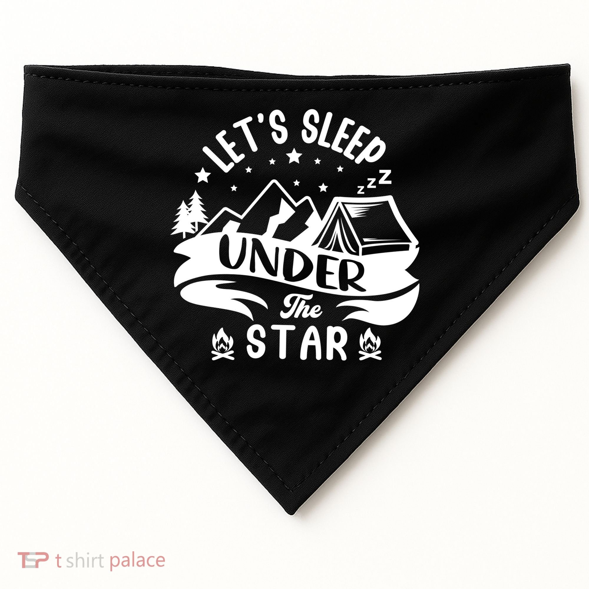 Lets Sleep Under The Stars Camping USA-Made Doggie Bandana
