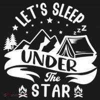 Lets Sleep Under The Stars Camping USA-Made Doggie Bandana thumb 2