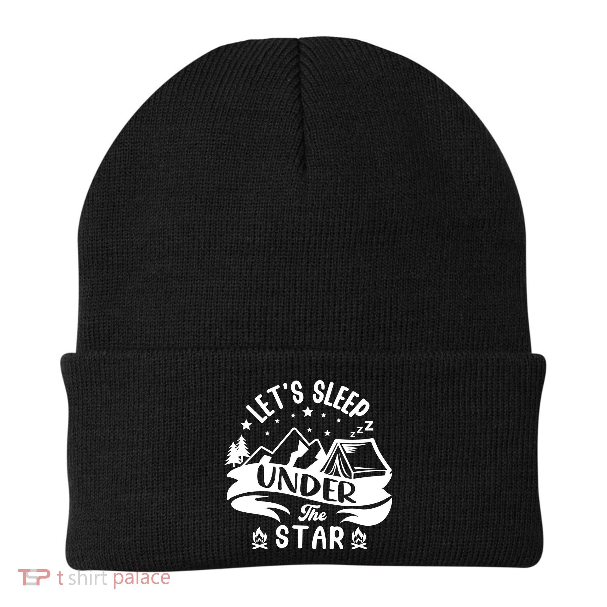 Lets Sleep Under The Stars Camping Beanie