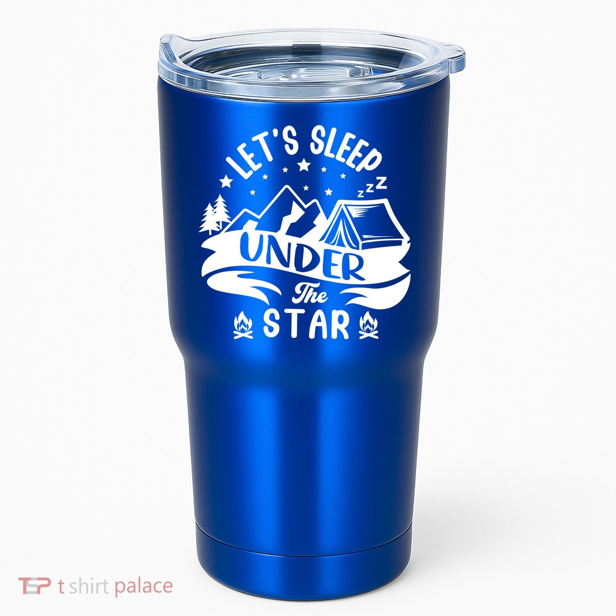 Lets Sleep Under The Stars Camping Tumbler