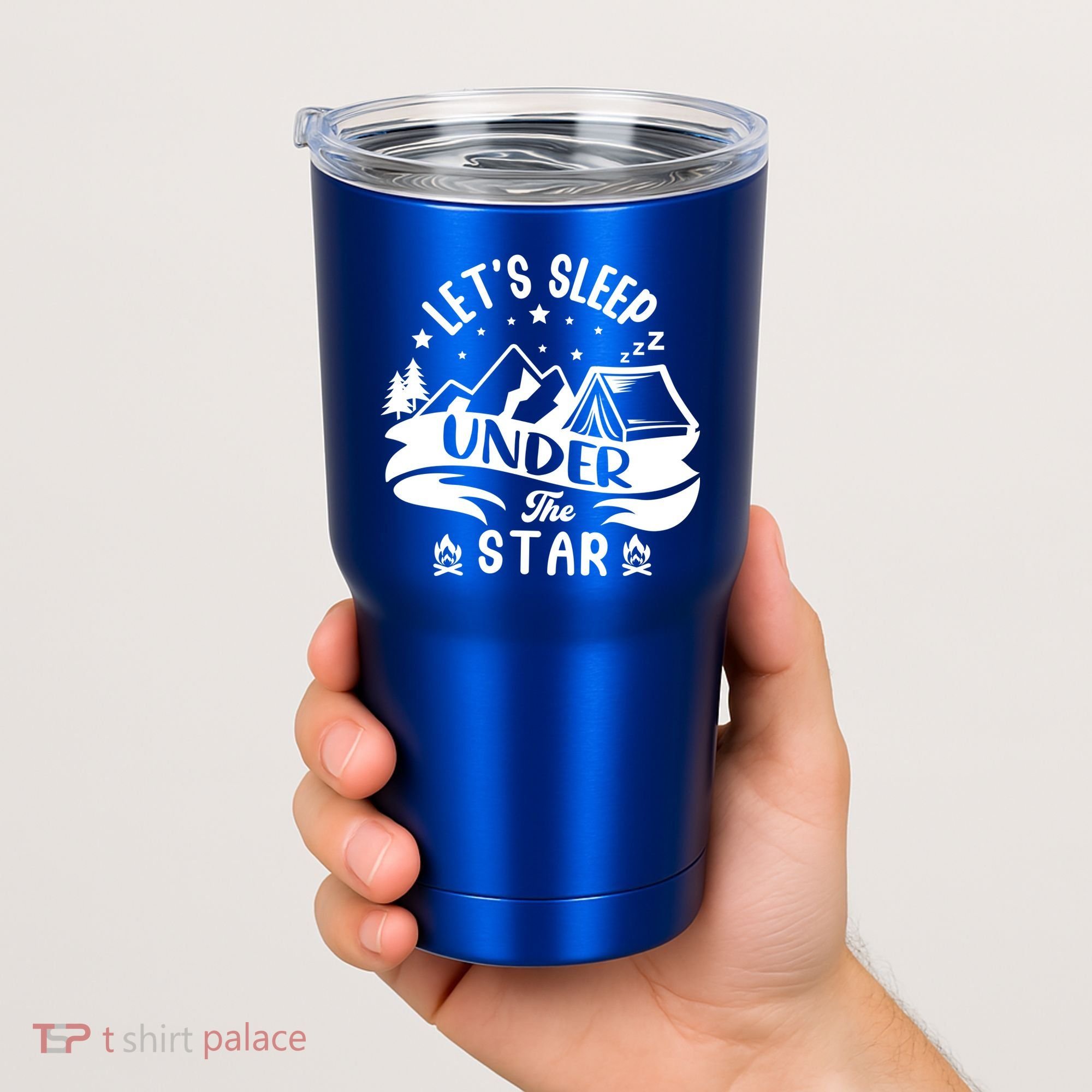 Lets Sleep Under The Stars Camping Tumbler