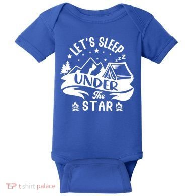 Lets Sleep Under The Stars Camping Baby Bodysuit