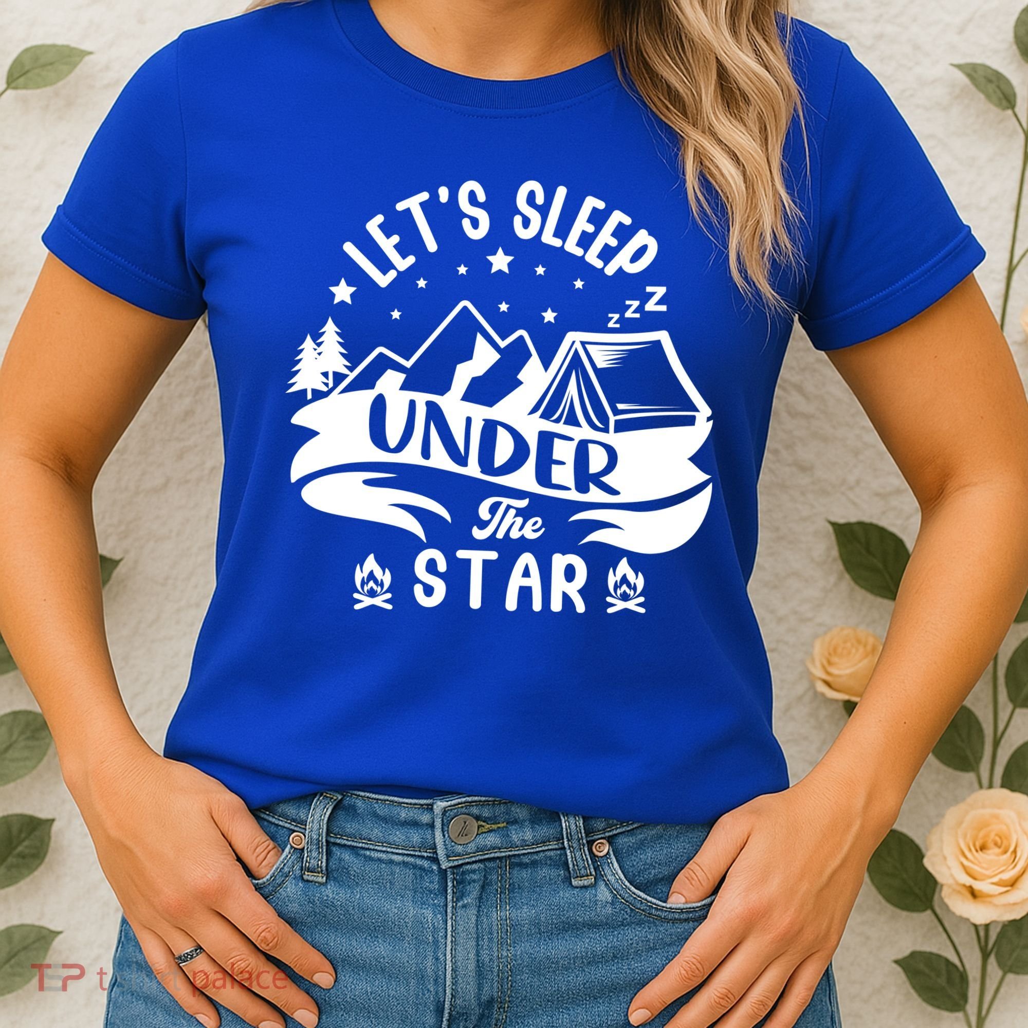 Lets Sleep Under The Stars Camping Women's T-Shirt