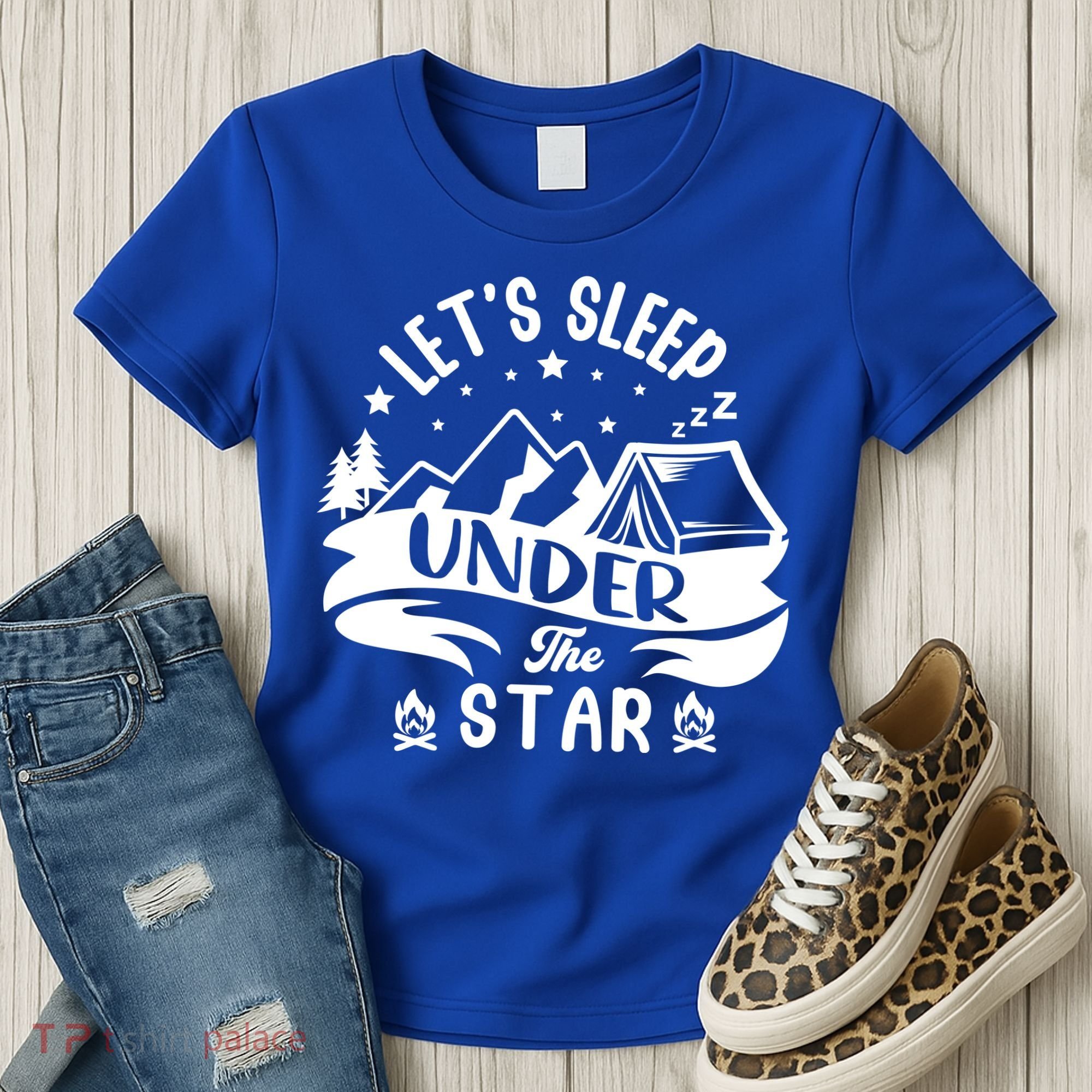 Lets Sleep Under The Stars Camping Women's T-Shirt