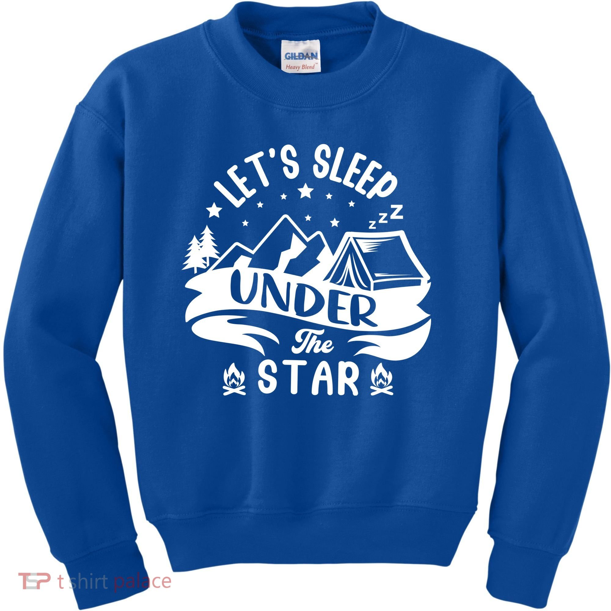 Lets Sleep Under The Stars Camping Kids Sweatshirt