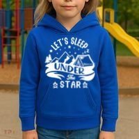 Lets Sleep Under The Stars Camping Kids Hoodie thumb 3