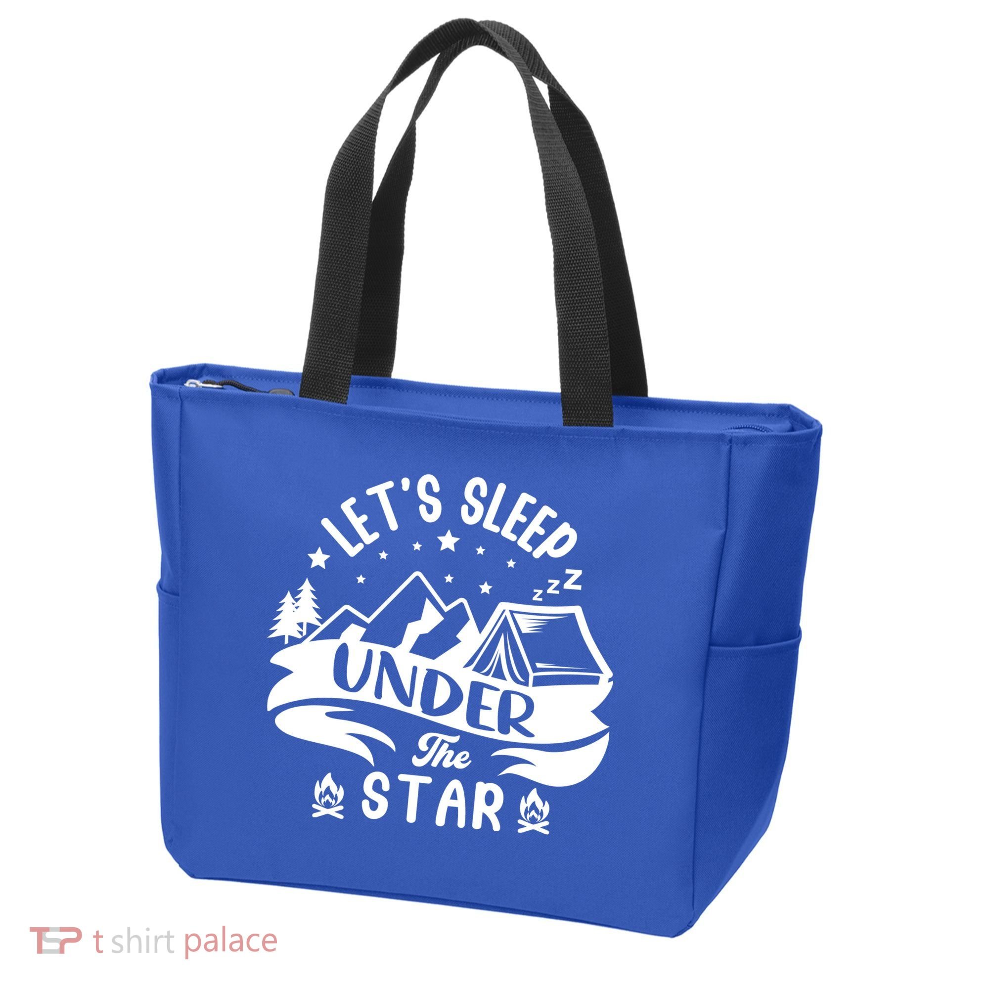 Lets Sleep Under The Stars Camping Tote Bag