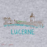 Lucerne Switzerland Unique Hand Drawn Art Gift Women Women's Sweatshirt thumb 2