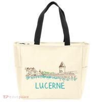 Lucerne Switzerland Unique Hand Drawn Art Gift Women Tote Bag thumb 0