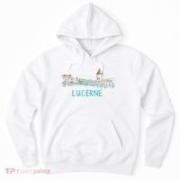 Lucerne Switzerland Unique Hand Drawn Art Gift Women Hoodie thumb 0