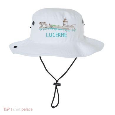 Lucerne Switzerland Unique Hand Drawn Art Gift Women Bucket Hat