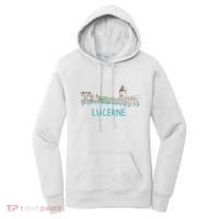Lucerne Switzerland Unique Hand Drawn Art Gift Women Women's Hoodie thumb 0