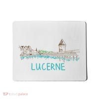 Lucerne Switzerland Unique Hand Drawn Art Gift Women Mousepad thumb 0