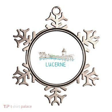 Lucerne Switzerland Unique Hand Drawn Art Gift Women Ornament