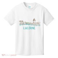 Lucerne Switzerland Unique Hand Drawn Art Gift Women Kids T-Shirt thumb 0