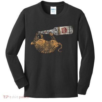 Lone Star Vintage Style Texas Armadillo Kids Long Sleeve Shirt