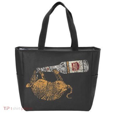 Lone Star Vintage Style Texas Armadillo Tote Bag