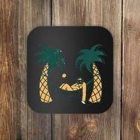 Lazy Sloth Vacation Palm Tree Coaster thumb 0