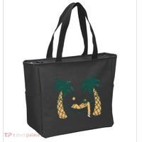 Lazy Sloth Vacation Palm Tree Tote Bag thumb 2