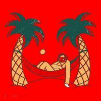 Lazy Sloth Vacation Palm Tree Santa Hat thumb 1