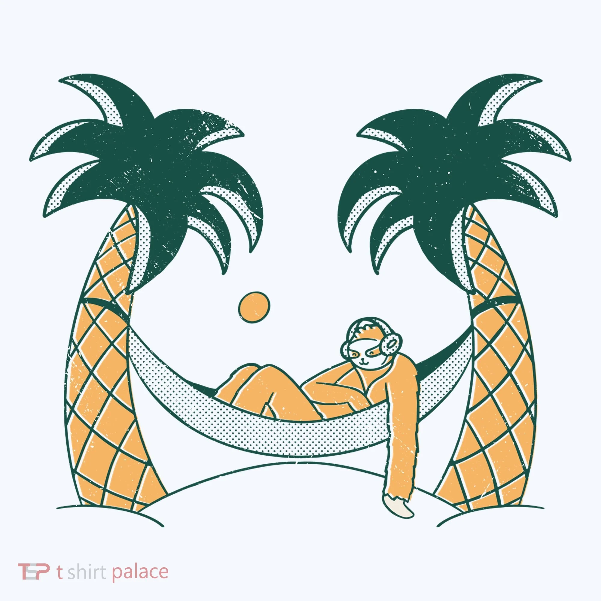 Lazy Sloth Vacation Palm Tree Doggie Tank