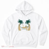 Lazy Sloth Vacation Palm Tree Hoodie thumb 0