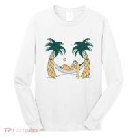 Lazy Sloth Vacation Palm Tree Long Sleeve Shirt thumb 0