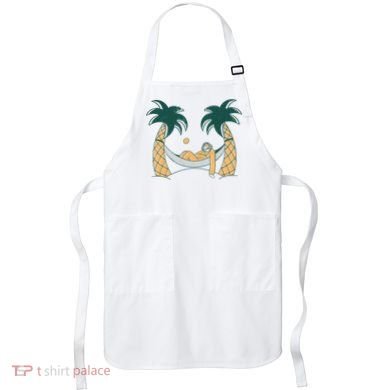 Lazy Sloth Vacation Palm Tree Apron