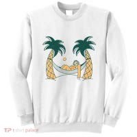 Lazy Sloth Vacation Palm Tree Sweatshirt thumb 0