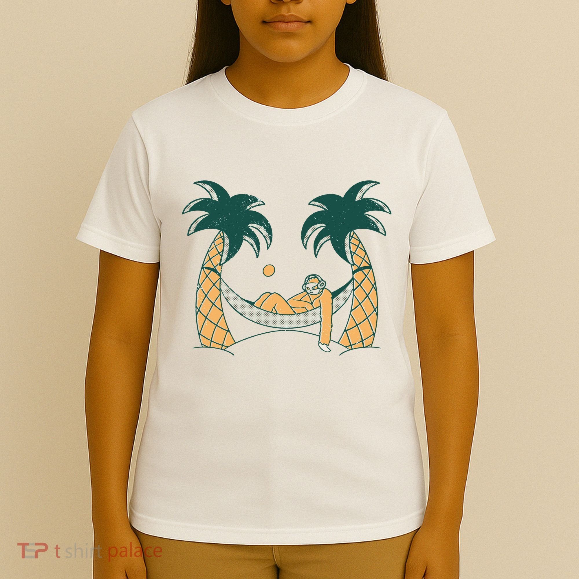 Lazy Sloth Vacation Palm Tree T-Shirt